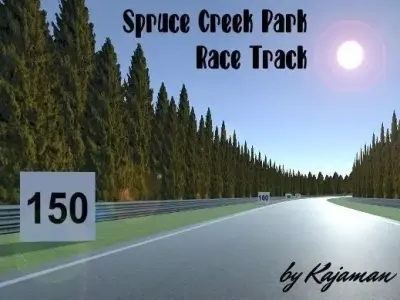 Race Track 01  Spruce Creek Park Low-poly 3D model