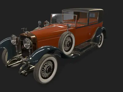 Car HispanoSuizaH6B Low-poly 3D model