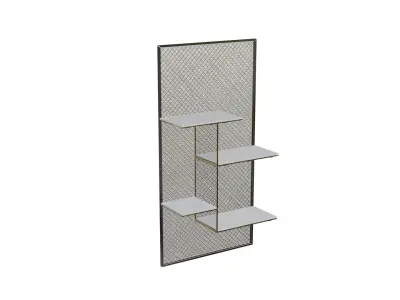 Decorative Wall Shelf Rack Contemporary Design Low-poly 3D model