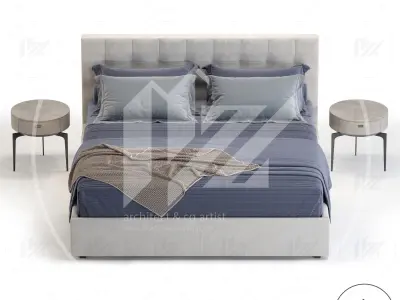 Westelm Emmett Side Storage Bed 3D model