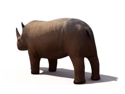 Rhino rhinoceros Low-poly 3D model