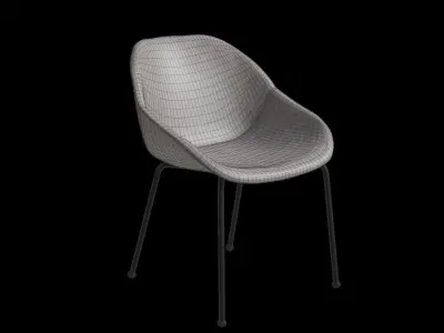 Corinna Side Chair Low-poly 3D model
