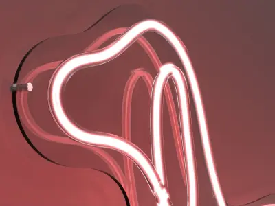 Dachshund Dog 1 - Neon Sign 3D model