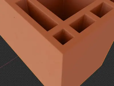 Brazilian constructive System Ceramic Blocks  family  Low-poly 3D model