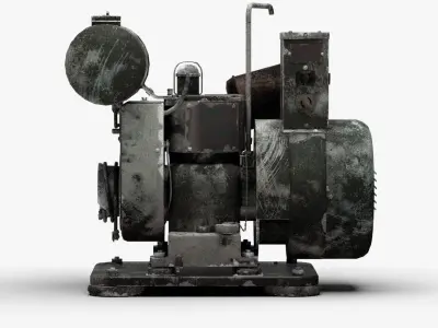 Old USSR Generator Low-poly 3D model
