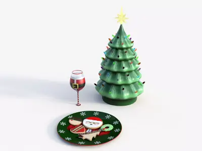 Country Christmas Cookies Decoration  Low-poly 3D model