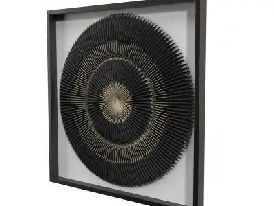 Uttermost Wall Decor Sandara Black And Gold Shadow Box  PBR 3D model