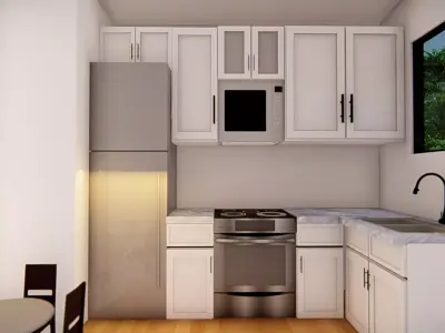 Small Tiny American House 3D Model Modern Minimal Residential 3D model
