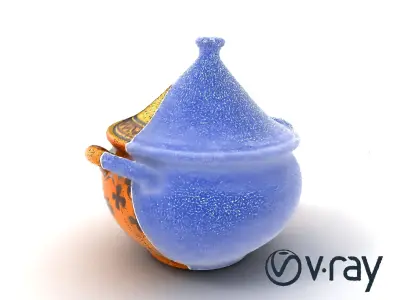 Rustic Stoneware Tajine Pot Model Pack Low-poly 3D model