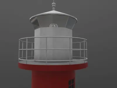 Light House Sodra Udde Low-poly 3D model