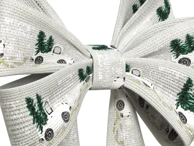 Christmas Bow Ribbon 63 Low-poly 3D model