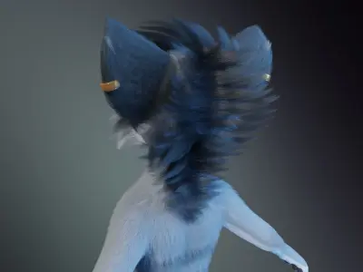 Darla Anthro Cat 3D model