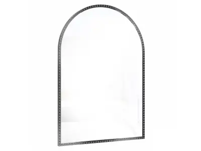 Medium Arched Dark Bronze Antiqued Classic Accent Mirror 3D model