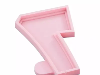 3D Printable Mold Set Separated Numbers 10cm 3D print model