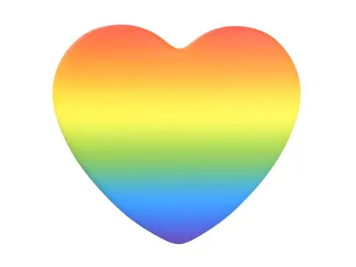 Twitter Heart Emoji v1 010 Low-poly 3D model