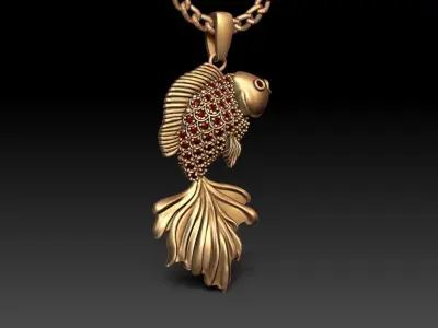 GoldenFish Pendant M44 3D print model