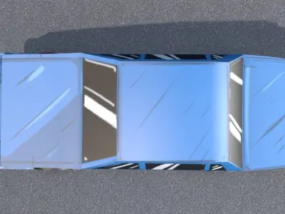 Low poly Cars car simulator Low-poly 3D model