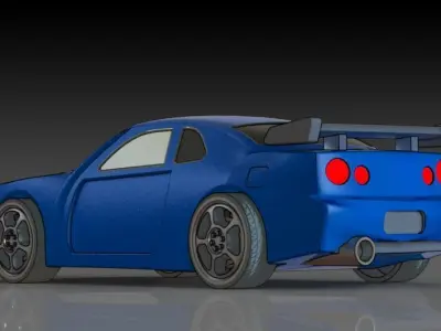 Nissan Skyline R34 Free 3D print model