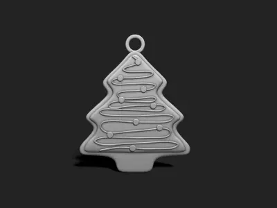 Christmas Cookie Ornament - Pendant -  Christmas Tree 8 3D print model