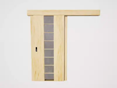 Sliding door 01 3D model