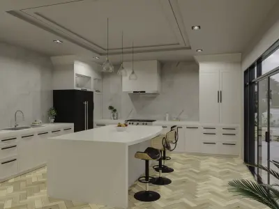 Modern Kitchen Free 3D model