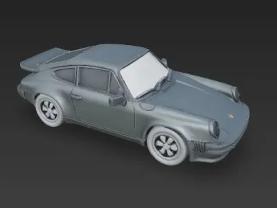 Porsche 911 Turbo  Classic German Sports Car  3D print model