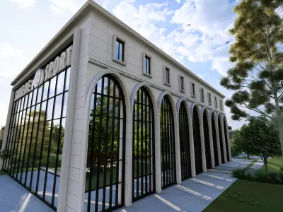 salle de sport avec le style haussmanien 3D model