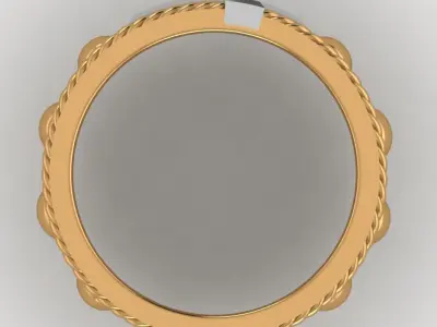 Religion cross ring made of two types of metal 3D print model