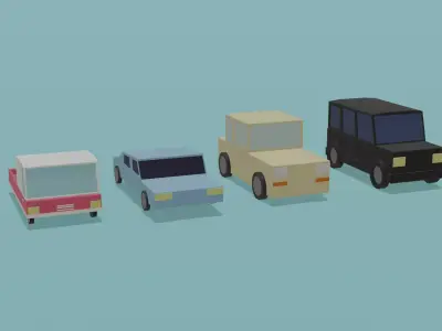 low poly cars Free low-poly 3D model from CGTrader