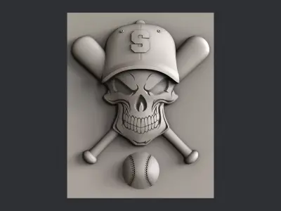 3d STL models for CNC baseball 3D model