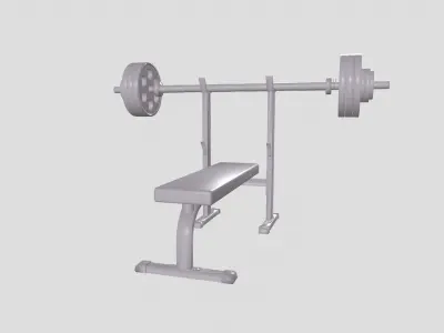 Bench press machine 3D model