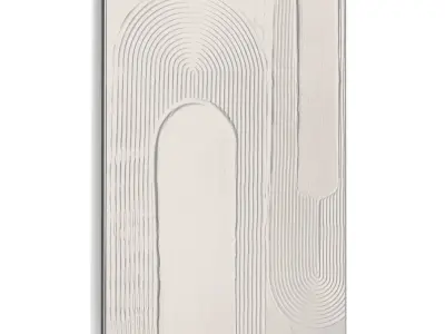 Plaster Two Photo Frame 443 Low-poly 3D model