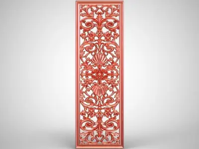 Rectangular Floral Ornament 3D print model