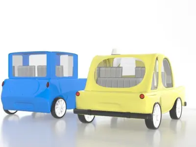 2 cars  3D model