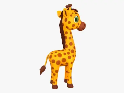 Cartoon Giraffe 3D model