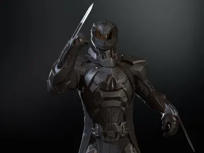 CyberSuit06 Low-poly 3D model