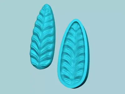 Fern Leaf Mould 02 - Artificial EVA Molding 3D print model