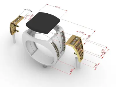 Onyx Man Ring 3D print model