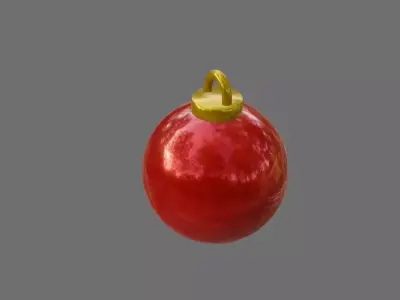 Christmas Ball Ornament - Enfeite Bola de Natal Low-poly 3D model