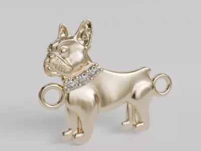 pulsera bulldog frances 3D print model