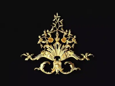 Central decor ornament for furniture 3D model 377