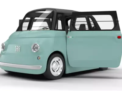 Fiat Topolino 2024 HQ interior  3D model