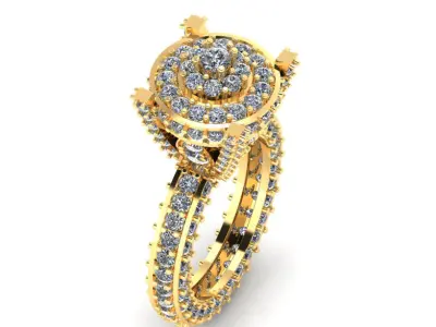 FREE file Ring diamond Free 3D print model