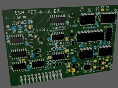 PBC chip Low-poly 3D model