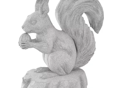 Squirrel statue 3D model