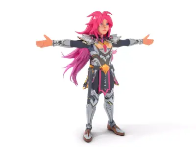 Fantasy Warrior Character Model Pack Low-poly 3D model