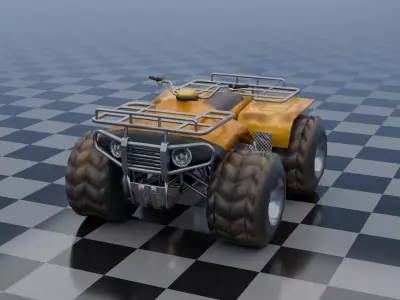 Mountain Explorer Quadbike - Lowpoly Adventure Vehicle Low-poly 3D model