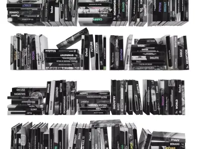 Books 150 pieces 3-3-1 Low-poly 3D model