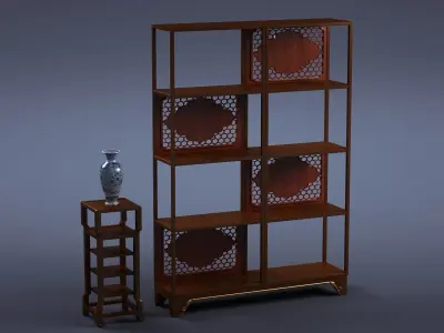 cabinet cabinet wardrobe sofa bed table bookshelve 3D model