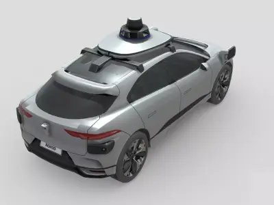 Low Poly Car - Jaguar I-PACE Waymo Driver Low-poly 3D model